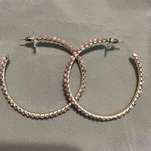 Kendra Scott gold metal and pink stone